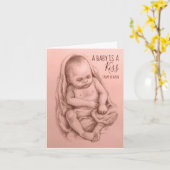 ベビーはキスのグリーティングカードから天国 カード (黄色い花)