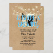 ベビーはクラフト素朴ビール赤ちゃんシャワー 招待状 (正面/裏面)