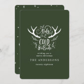 ベビーはクリスマスの外は寒い シーズンカード (正面/裏面)