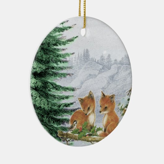 ベビーはクリスマスツリーの森のオーナメントを孤色に変色させます セラミックオーナメント (右)