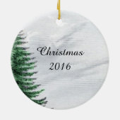 ベビーはクリスマスツリーの森のオーナメントを孤色に変色させます セラミックオーナメント (裏面)