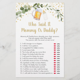 ベビーはゲームを言った緑を醸造している