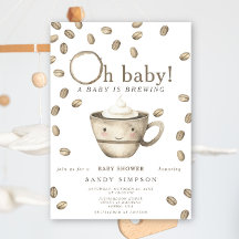 ベビーはコーヒーのかわいいベビーシャワーを醸造している