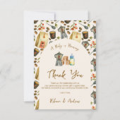 ベビーはコーヒーのエスプレッソ赤ちゃんシャワーを醸造している サンキューカード (正面)