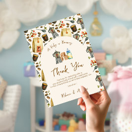 ベビーはコーヒーのエスプレッソ赤ちゃんシャワーを醸造している サンキューカード