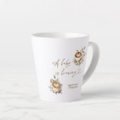 ベビーはコーヒーのマグカップを醸造している | コーヒパーソナライズされたー カフェラテマグ (右アングル)