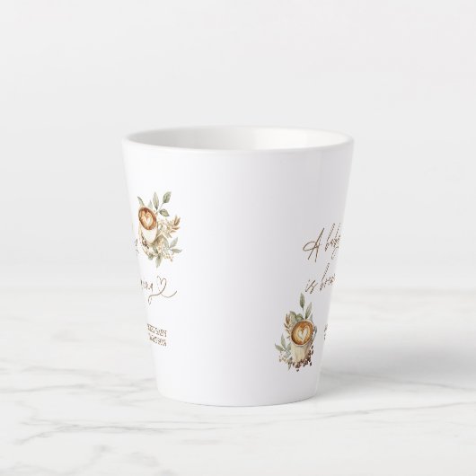 ベビーはコーヒーのマグカップを醸造している | コーヒパーソナライズされたー カフェラテマグ (正面)