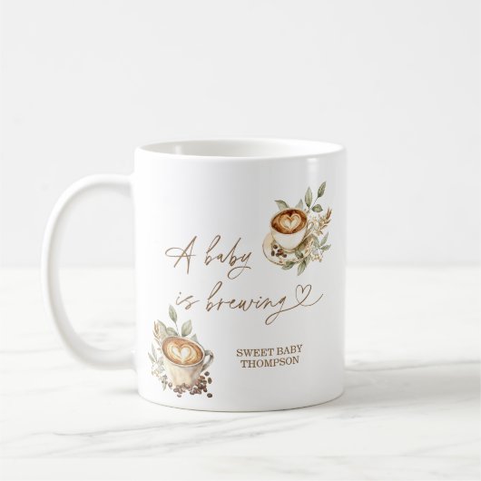 ベビーはコーヒーのマグカップを醸造している | コーヒパーソナライズされたー コーヒーマグカップ (左)