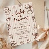 ベビーはコーヒーの手引き赤ちゃんシャワーを醸造している 招待状