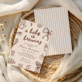 ベビーはコーヒーの手引き赤ちゃんシャワーを醸造している 招待状