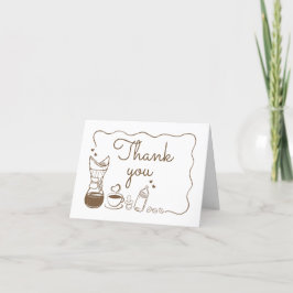 ベビーはコーヒーの赤ちゃんシャワーを醸造している サンキューカード