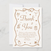 ベビーはコーヒーの赤ちゃんシャワーを醸造している サンキューカード (正面)