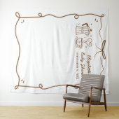 ベビーはコーヒーの赤ちゃんシャワーを醸造している タペストリー (インサイチュ(横))