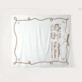 ベビーはコーヒーの赤ちゃんシャワーを醸造している タペストリー (正面(横))