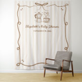 ベビーはコーヒーの赤ちゃんシャワーを醸造している タペストリー (インサイチュ)