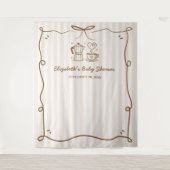 ベビーはコーヒーの赤ちゃんシャワーを醸造している タペストリー (正面)