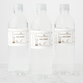 ベビーはコーヒーの赤ちゃんシャワーを醸造している ペットボトルラベル