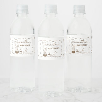 ベビーはコーヒーの赤ちゃんシャワーを醸造している ペットボトルラベル
