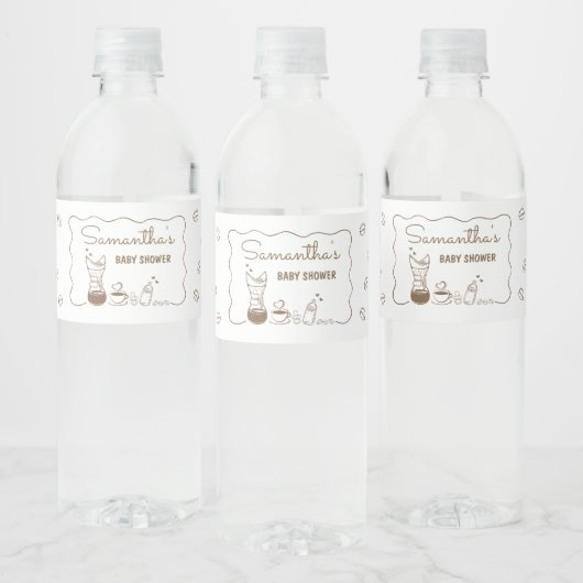 ベビーはコーヒーの赤ちゃんシャワーを醸造している ペットボトルラベル (ボトル)