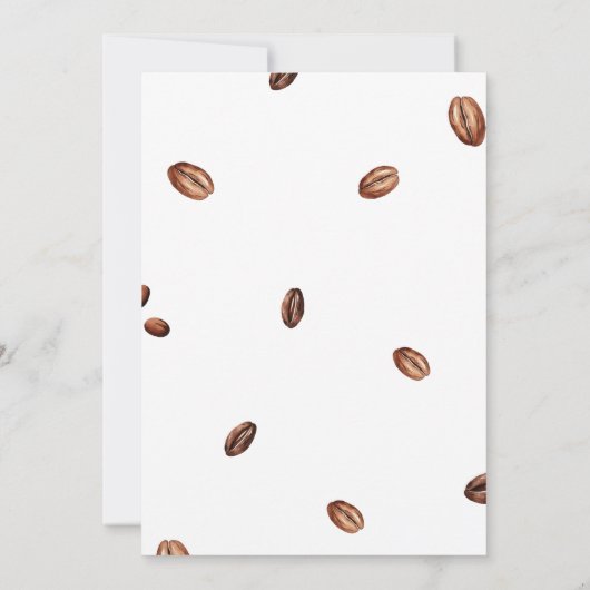 ベビーはコーヒーの赤ちゃんシャワーを醸造している 招待状 (裏面)