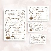 ベビーはコーヒーの赤ちゃんシャワーを醸造している 招待状