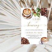 ベビーはコーヒーの赤ちゃんシャワーパーティーを醸造している 招待状