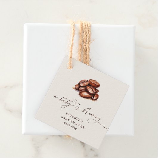 ベビーはコーヒーの赤ちゃん男女兼用シャワーを醸造している フェイバータグ (インサイチュ)