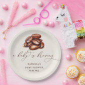 ベビーはコーヒーの赤ちゃん男女兼用シャワーを醸造している ペーパープレート (パーティー)