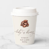 ベビーはコーヒーの赤ちゃん男女兼用シャワーを醸造している 紙コップ (裏面)