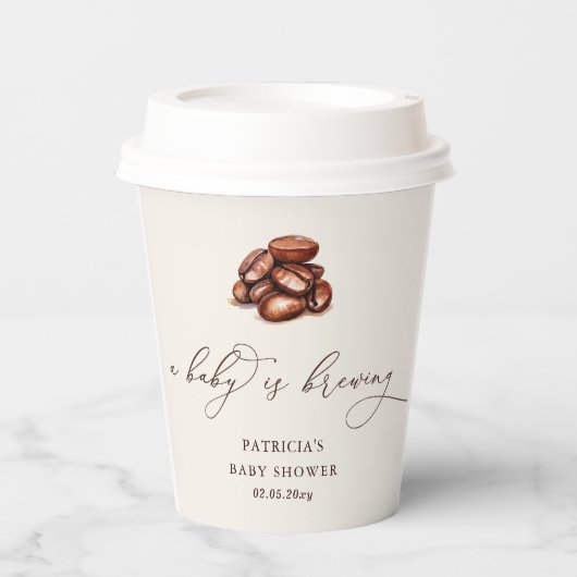 ベビーはコーヒーの赤ちゃん男女兼用シャワーを醸造している 紙コップ (正面)