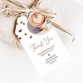 ベビーはコーヒーの醸造ベビーシャワーメッセージカード ギフトタグ