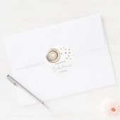 ベビーはコーヒーをテーマにしたベビーシャワーを醸造している ラウンドシール (封筒)