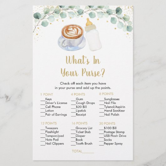 ベビーはコーヒーを醸造あなたの財布のゲームの中にあるものを (正面)