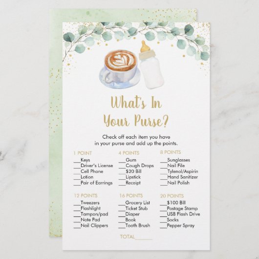 ベビーはコーヒーを醸造あなたの財布のゲームの中にあるものを (正面/裏面)