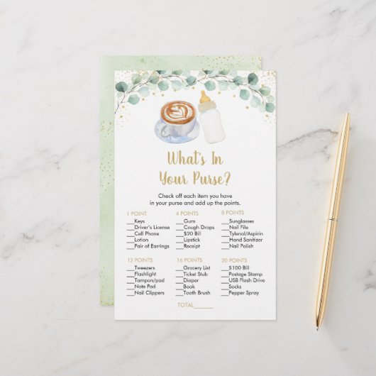 ベビーはコーヒーを醸造あなたの財布のゲームの中にあるものを (正面/裏面インサイチュ)