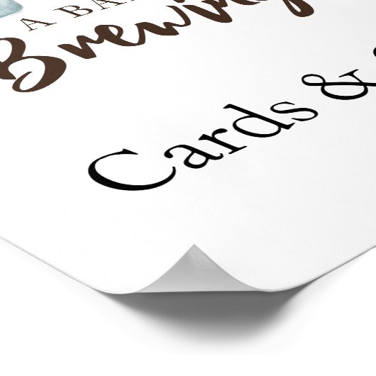 ベビーはコーヒーを醸造しているカードとギフト赤ちゃんシャワー ポスター (角)