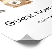 ベビーはコーヒーを醸造しているコーヒー豆の数 ポスター (角)