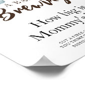 ベビーはコーヒーを醸造しているママの腹の大きさ ポスター (角)