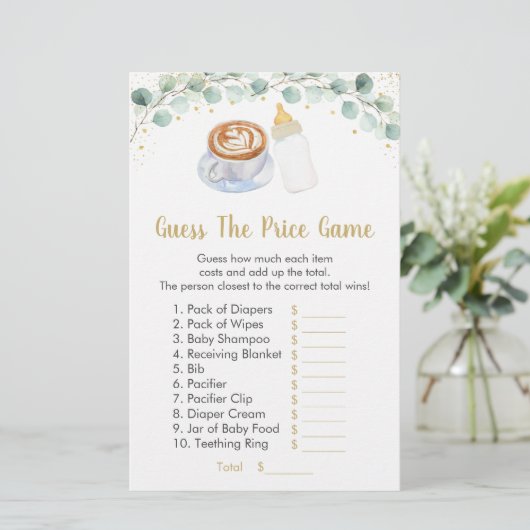 ベビーはコーヒーを醸造している価格ゲームを推測 (スタンド正面)