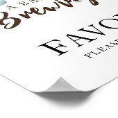 ベビーはコーヒーを醸造している好意 ポスター (角)