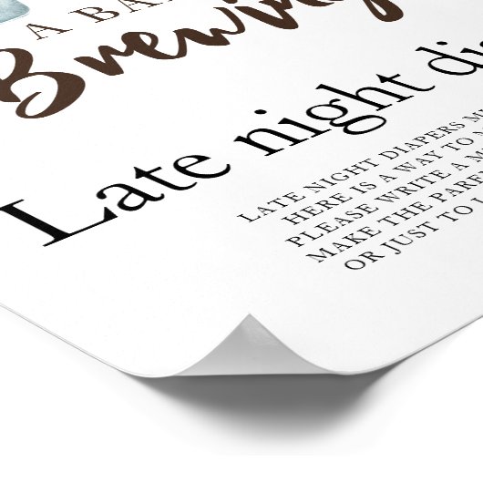 ベビーはコーヒーを醸造している深夜おむつゲーム ポスター (角)