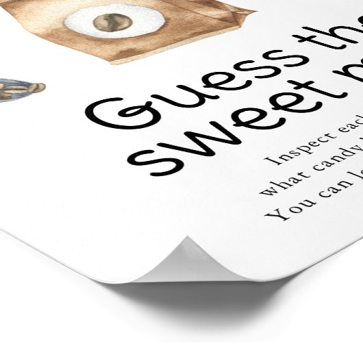 ベビーはコーヒーを醸造している甘い混乱を推測する ポスター (角)