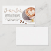 ベビーはコーヒーを醸造している赤ちゃんシャワーベビー本 エンクロージャーカード (正面/裏面)