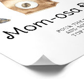 ベビーはコーヒーを醸造している赤ちゃんシャワー桃佐バー ポスター (角)