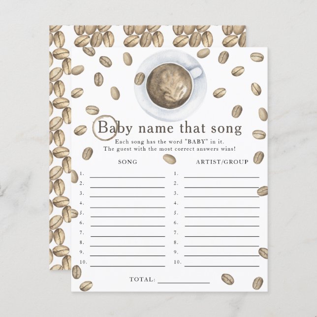 ベビーはコーヒーを醸造している – そのソングゲームの名前 (正面/裏面)