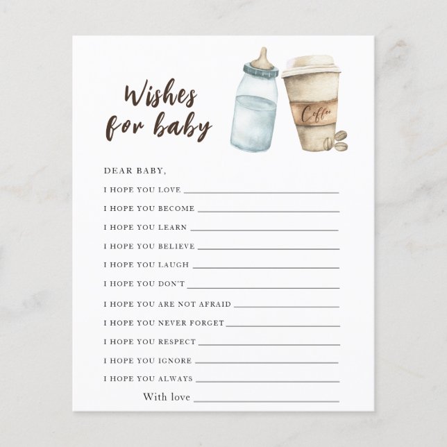 ベビーはコーヒーを醸造している – ベビーの願い (正面)