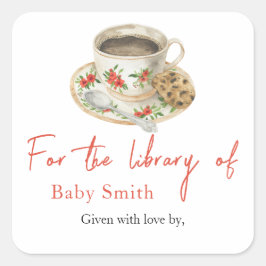 ベビーはコーヒーを醸造している – 図書館のために スクエアシール
