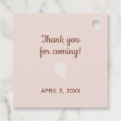 ベビーはコーヒーを醸造するブランチ赤ちゃんシャワー散水 フェイバータグ (裏面)