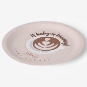 ベビーはコーヒーを醸造するブランチ赤ちゃんシャワー散水 ペーパープレート (アングル)