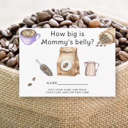 ベビーはコーヒーを醸造するママの腹の大きさ エンクロージャーカード